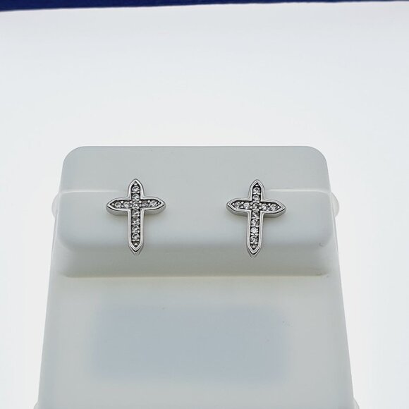 925 Sterling Silver CZ Stud Earrings for Women/Girl, US925P1209 - Picture 6 of 9